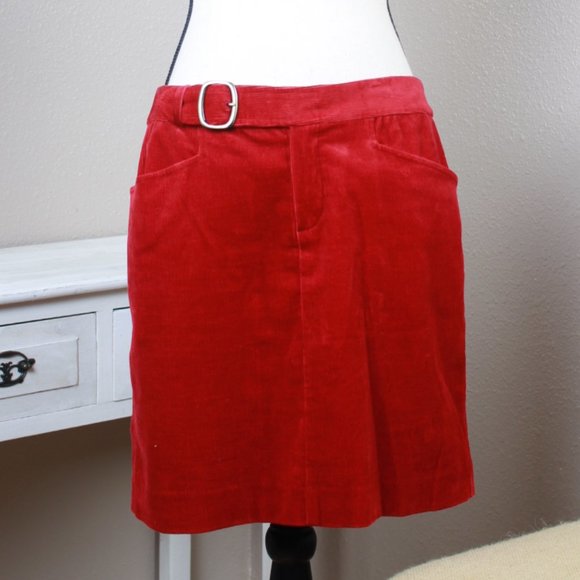 INC International Concepts Dresses & Skirts - INC Red Corduroy Skirt NWOT